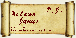 Milena Janus vizit kartica